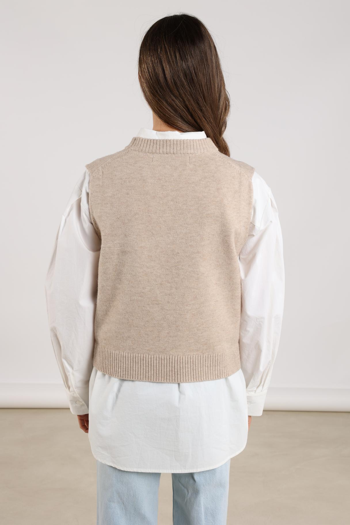 Spencer Intarsia Zand