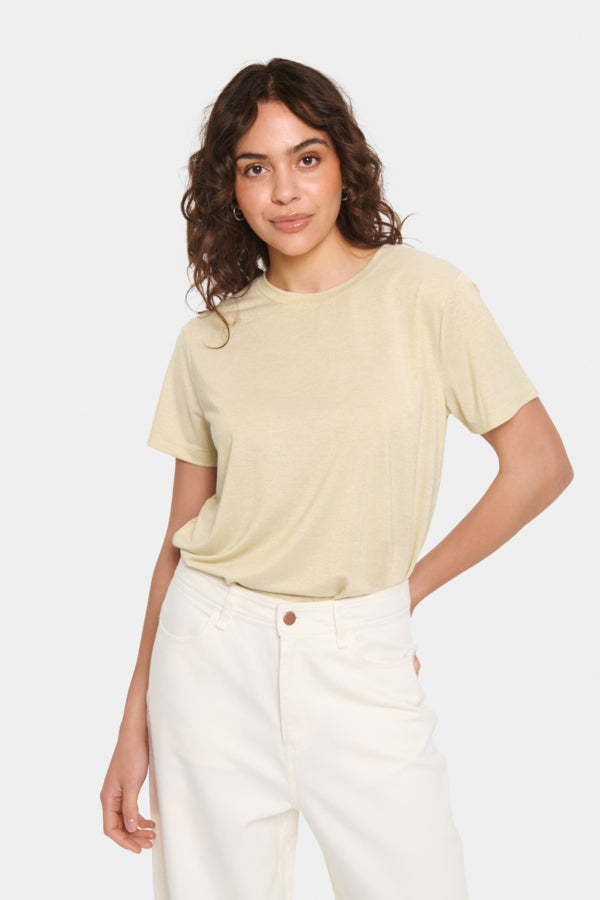 T-Shirt Haga Lurex Geelgoud