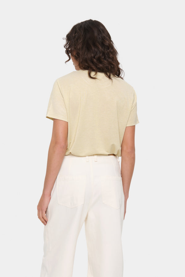 T-Shirt Haga Lurex Geelgoud