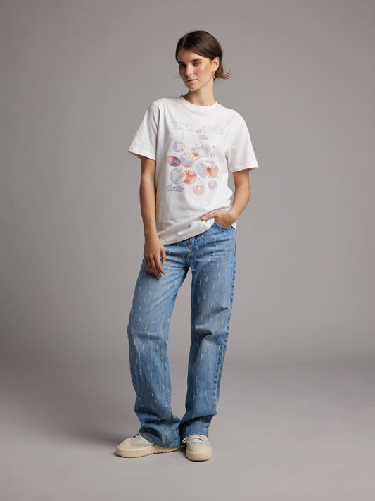 T-shirtBritneyPrintKersenWit__2