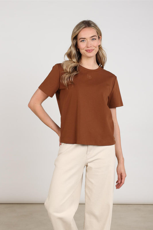 T-shirtLunaLogoBorduurselEspresso__2