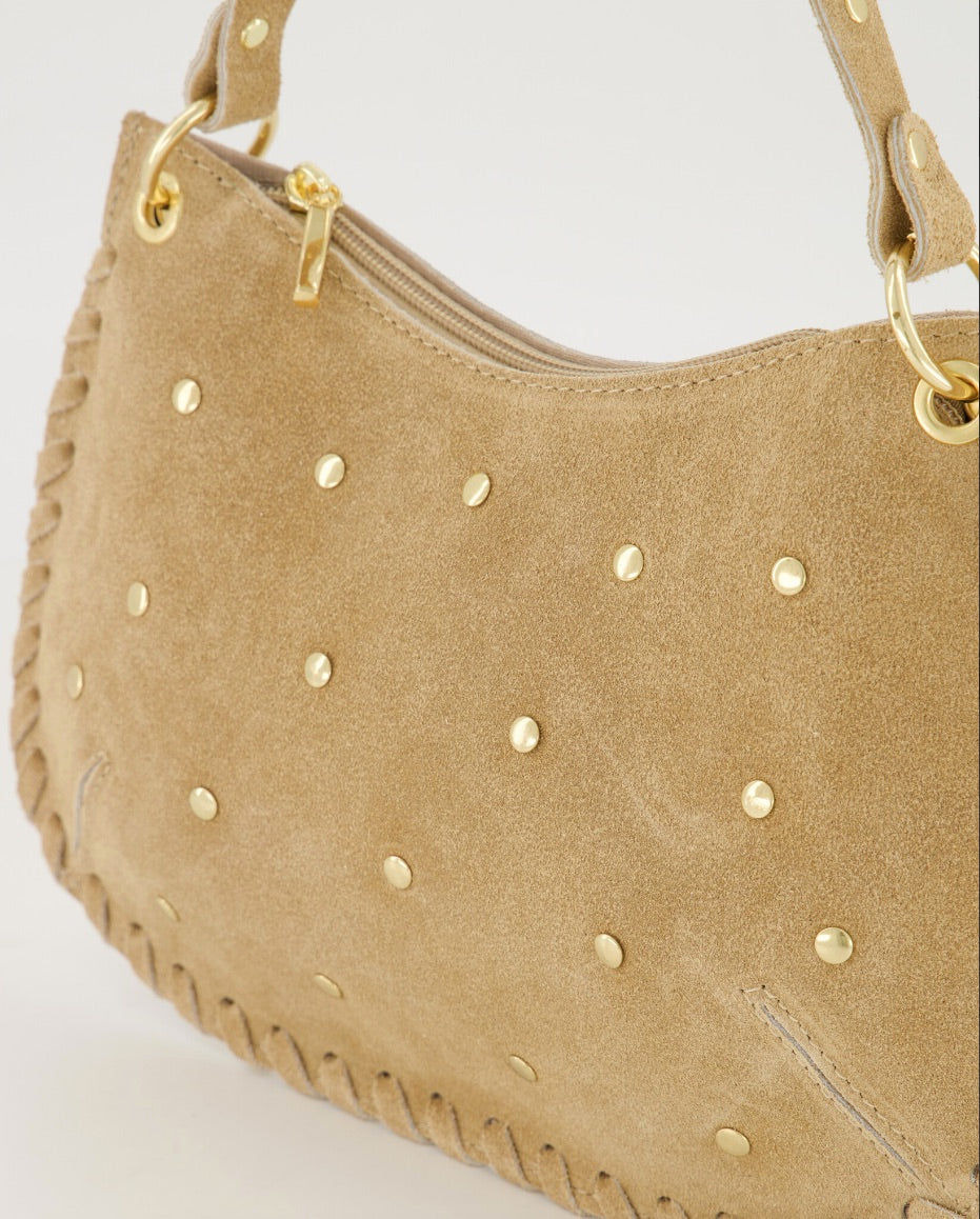 Tas Casey Suede Studs Zand