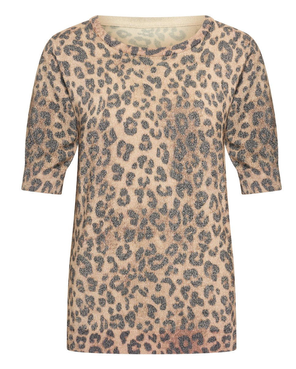 Top Celine Leopard Lurex Camel