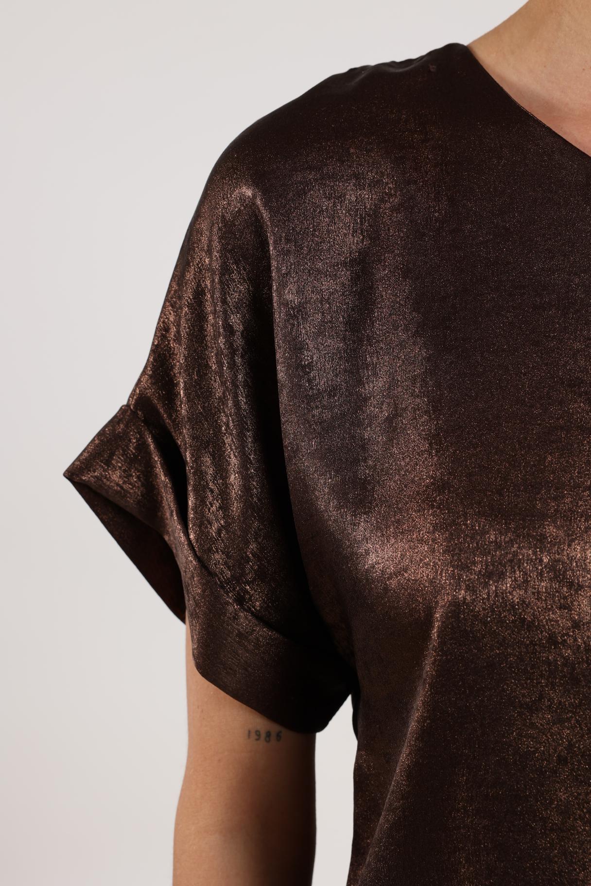 Top Irene Shiny Donkerbruin