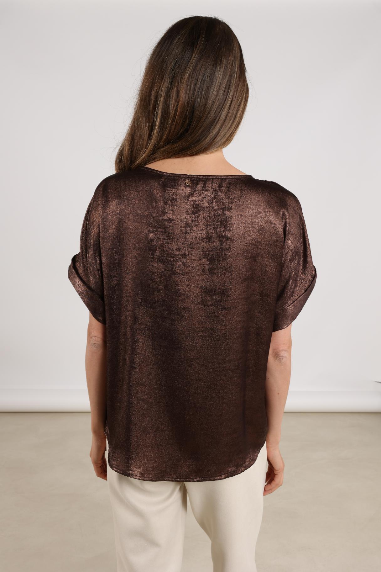 Top Irene Shiny Donkerbruin