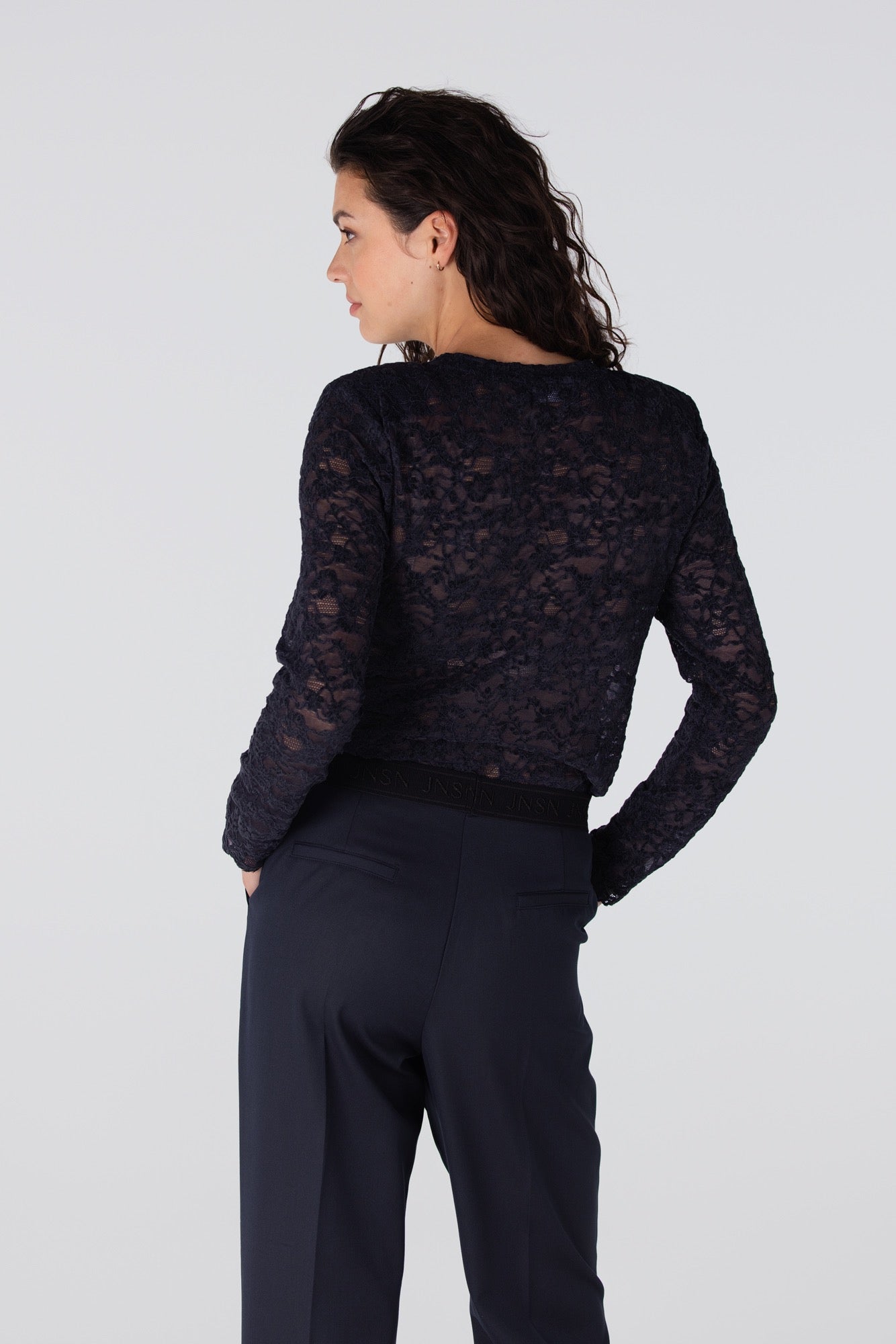 Top Kiki Kant LM Donkerblauw