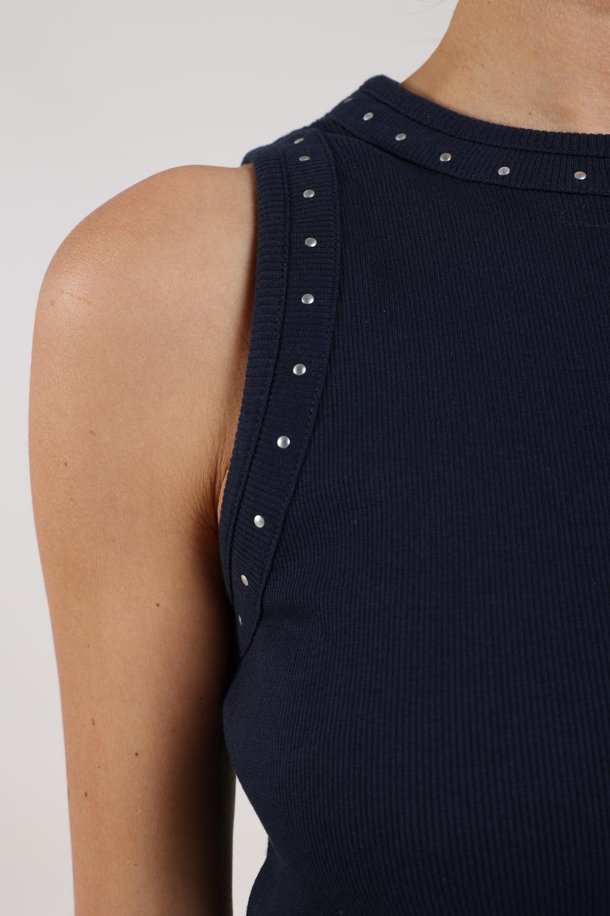 Top Nice Singlet Studs Donkerblauw