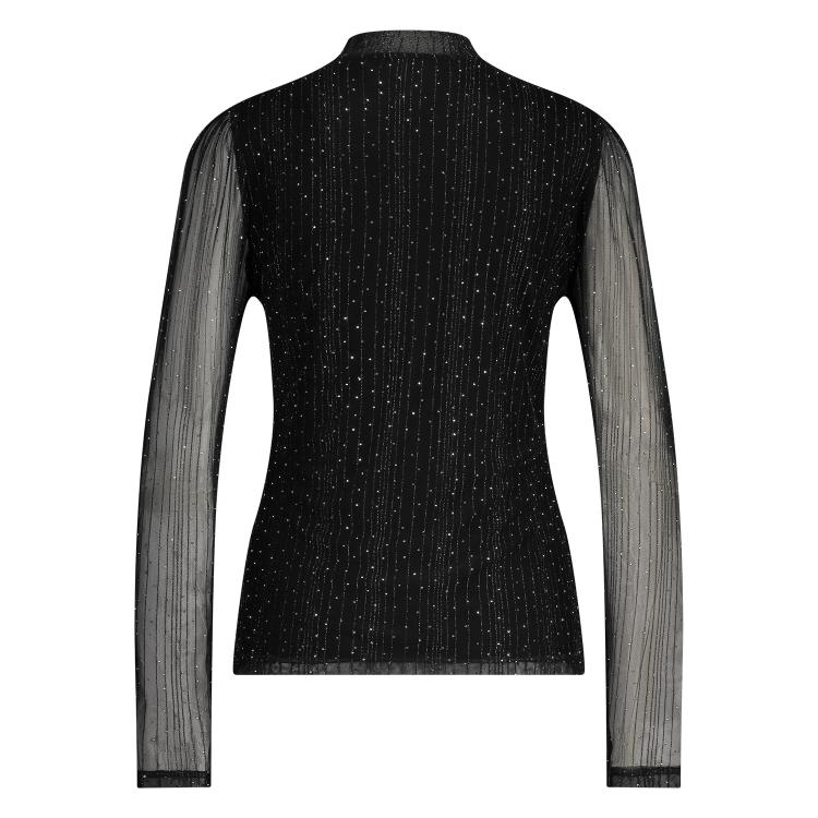 Top Puck Strass Zwart