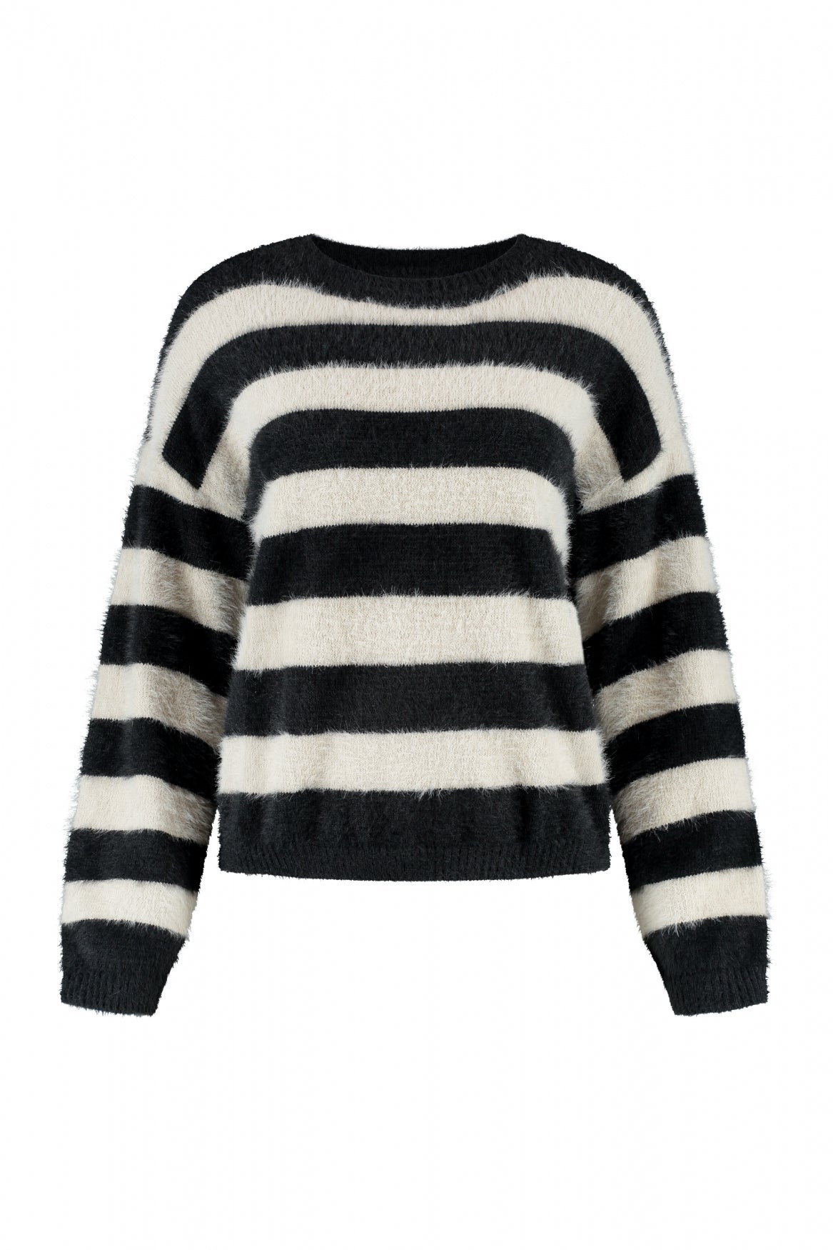 Trui Aurelia Striped Zwart / Ecru