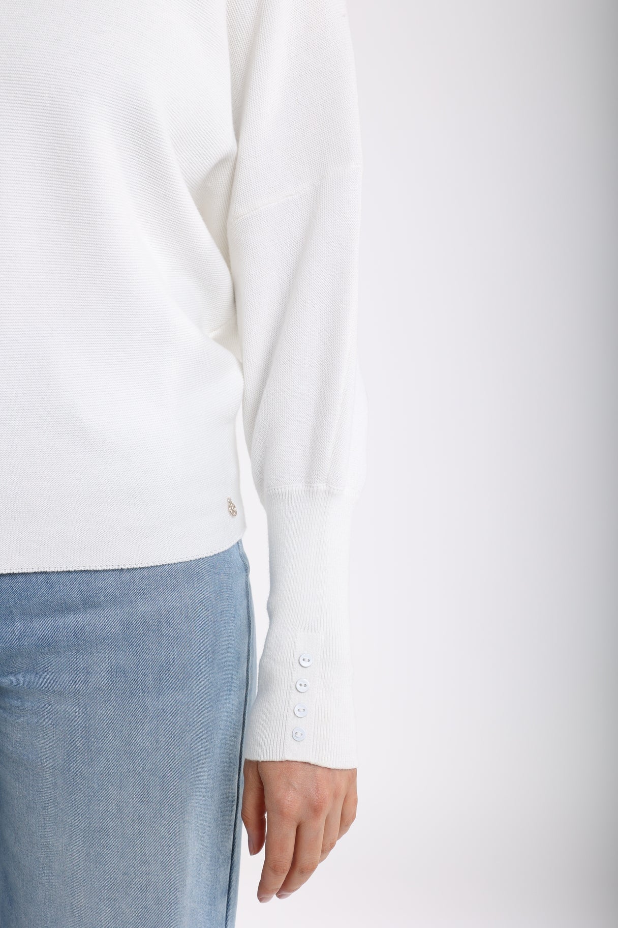 Trui Batwing Plain Off White