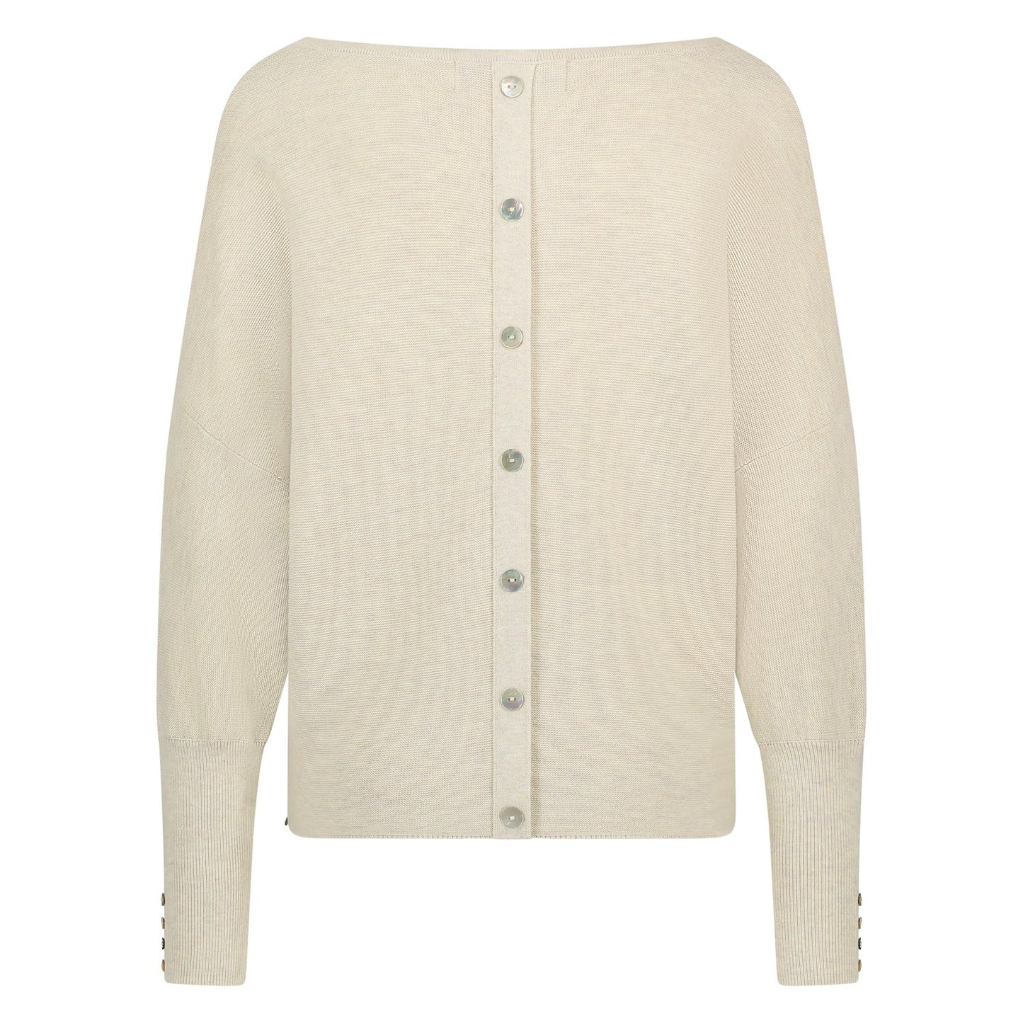 Trui Batwing Plain Zand