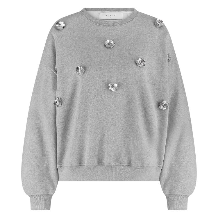 Trui Beatriz Flower Grijs