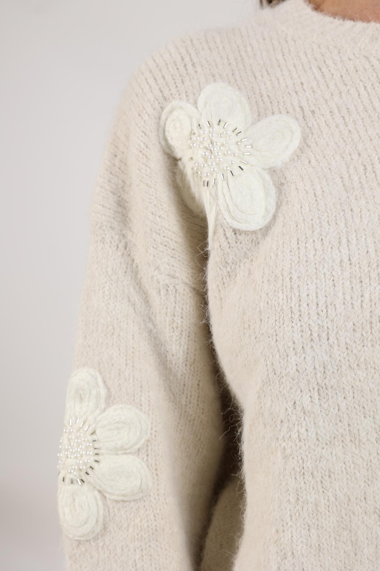 Trui Chiaca Bloemen Off White