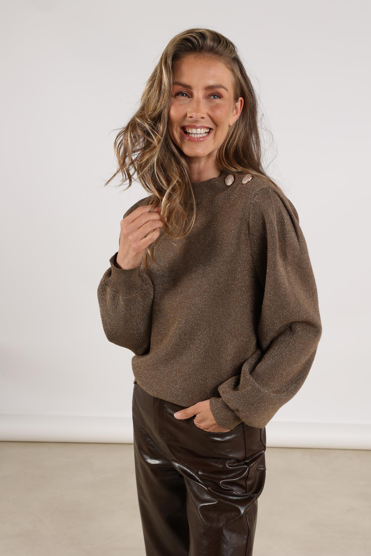 Trui Daytona Lurex Taupe