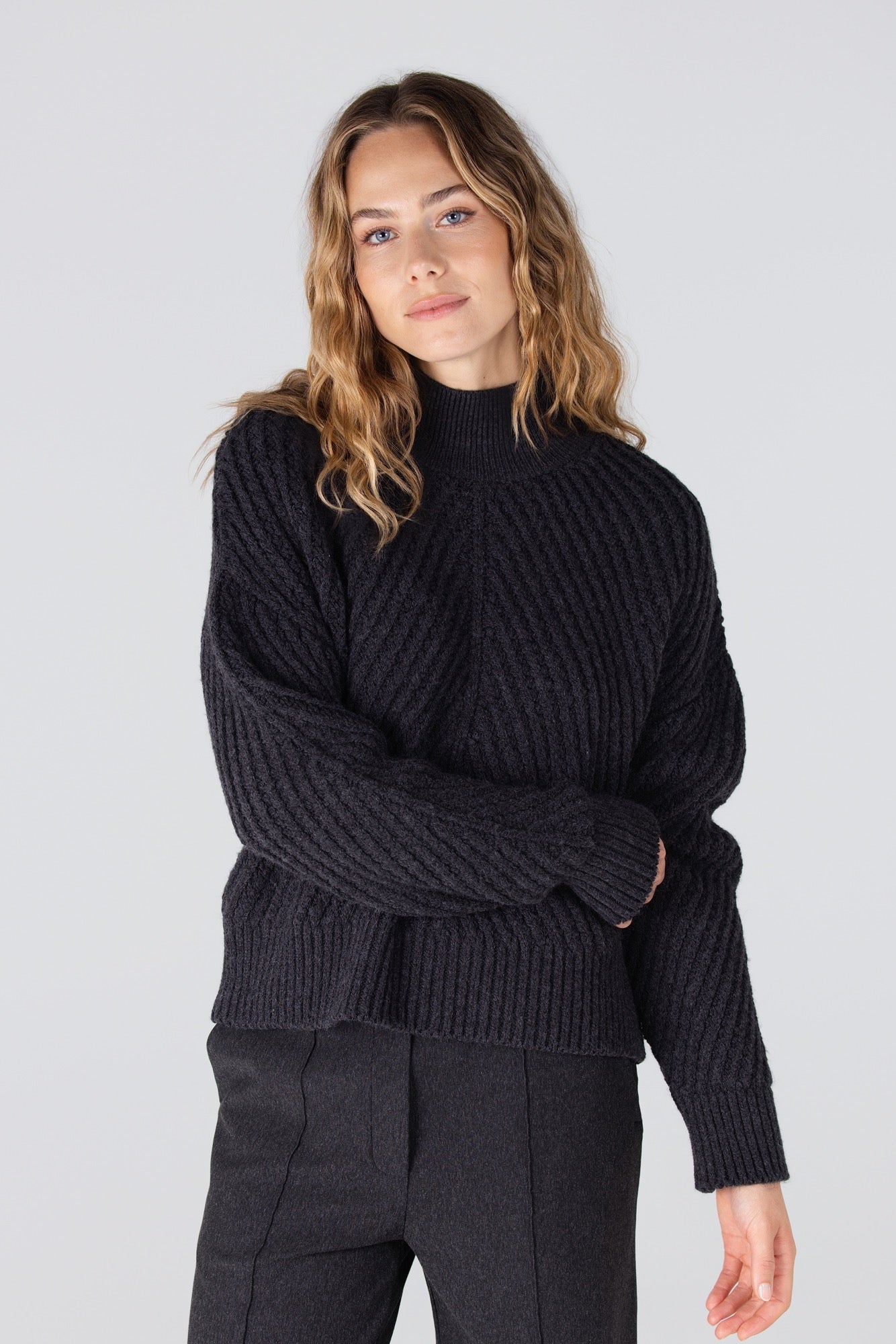 Trui Doutzen Turtle Grof Antraciet