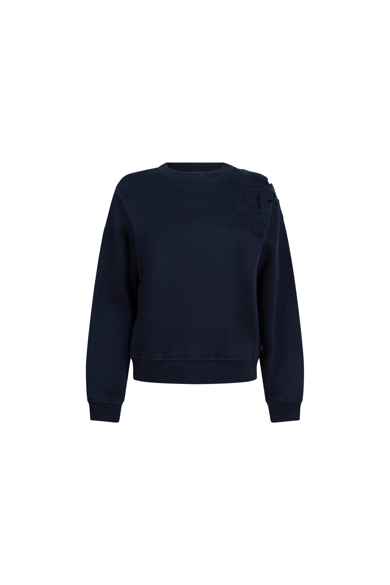 Trui Gaby Flower Detail Donkerblauw