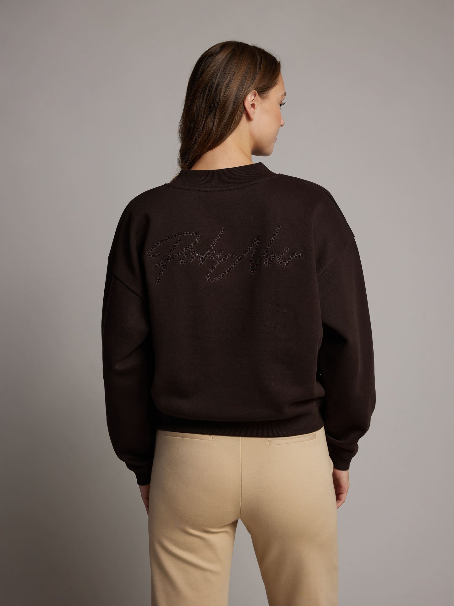 Trui Maryse V-Hals Donkerbruin