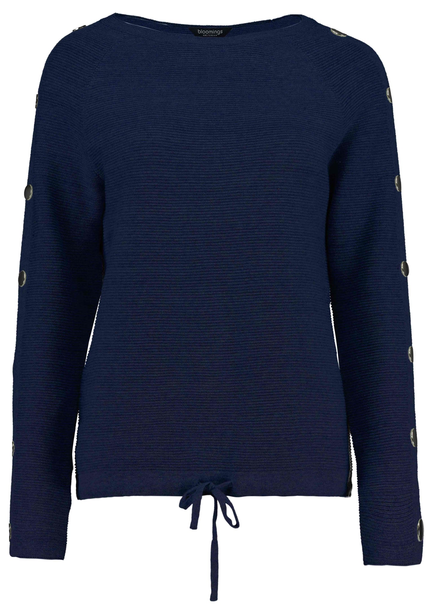 Trui Metalen Knoop Mouw Donkerblauw