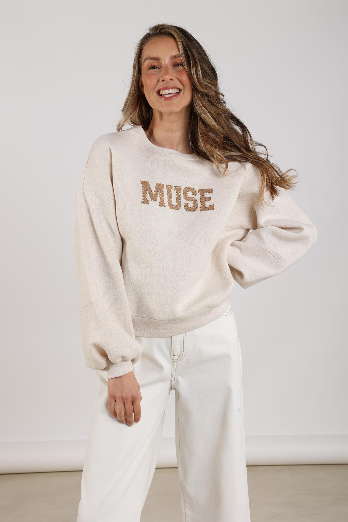 Trui Muse Studs Zand