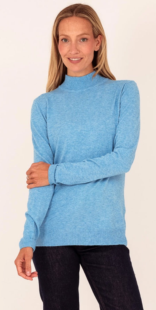 Trui Turtle met Cashmere Jeans Blauw