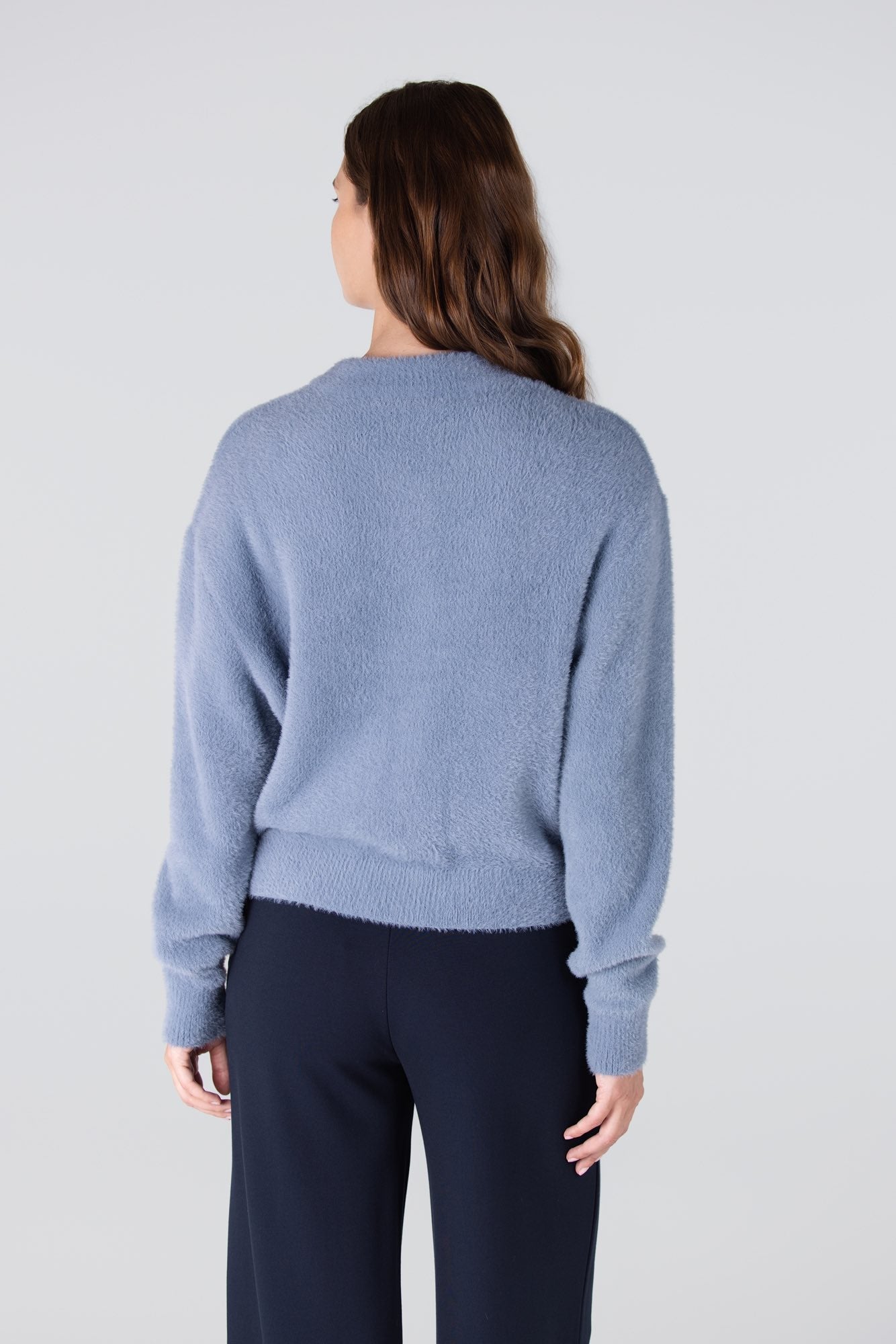 Vest Cloe Knopen Blauw Grijs