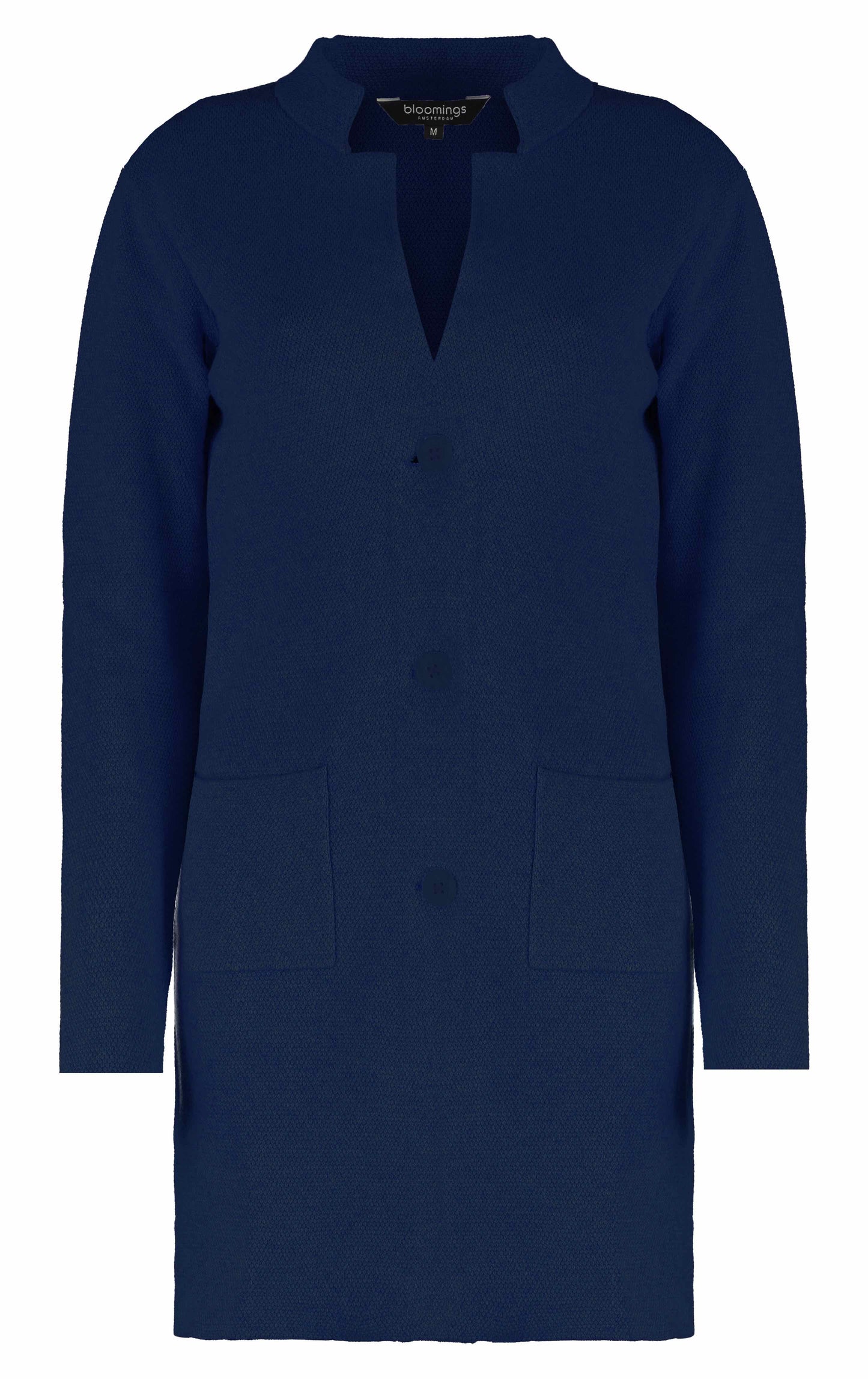 Vest Lang Zakken Donkerblauw