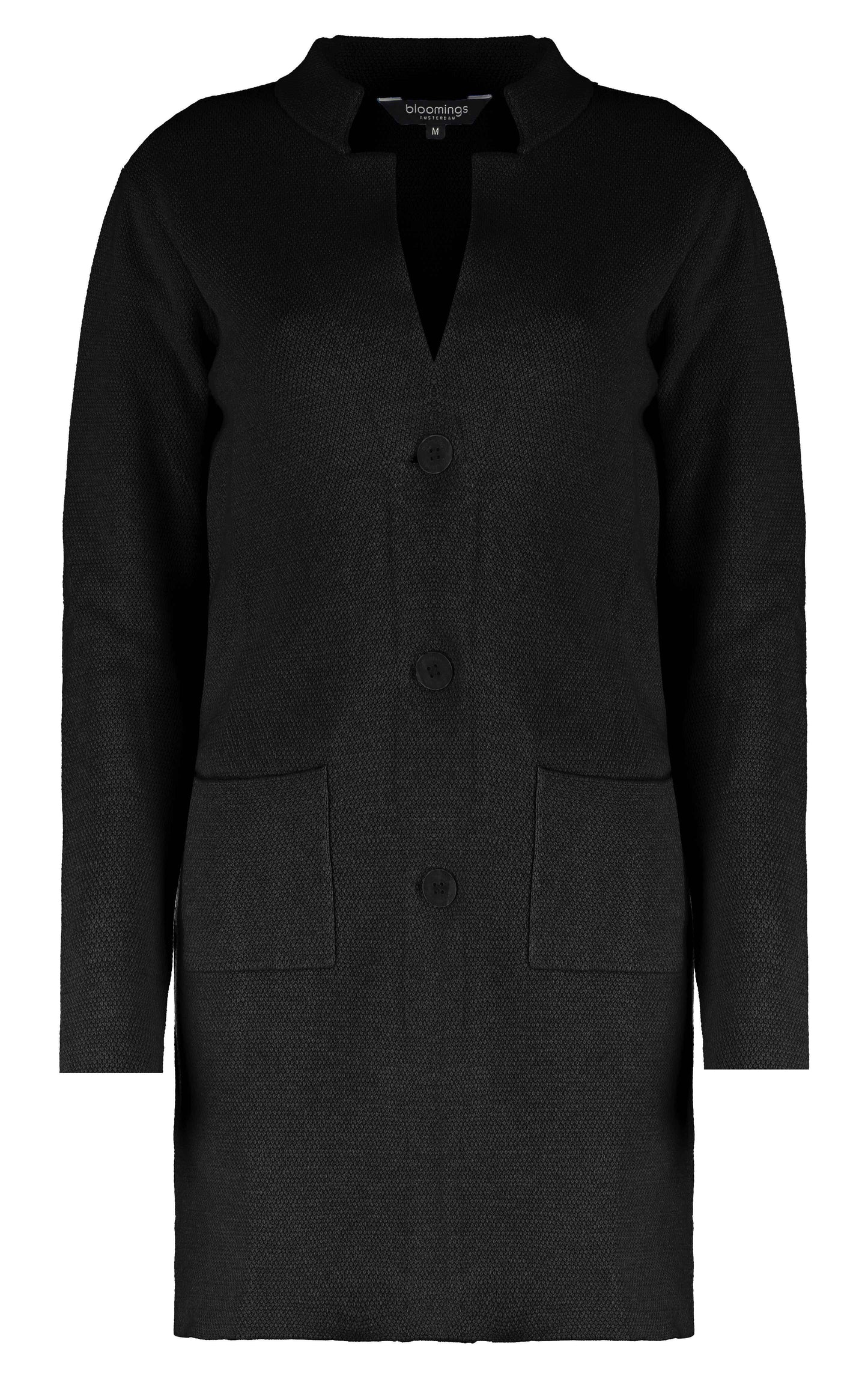 Vest Lang Zakken Zwart