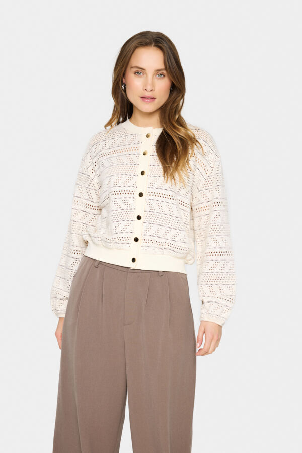 Vest Layca Opengewerkt. Creme