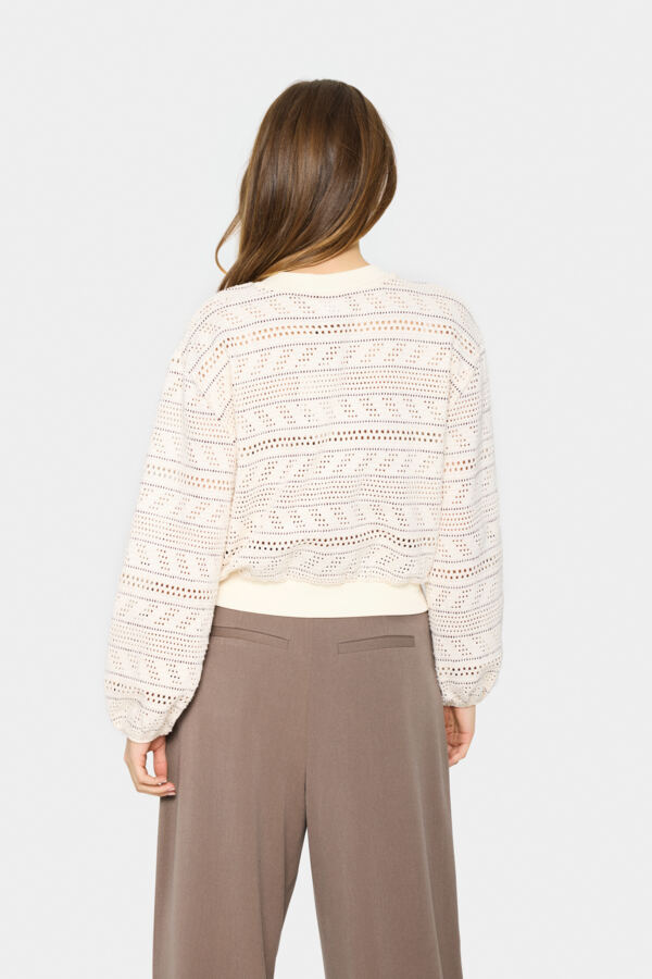 Vest Layca Opengewerkt. Creme
