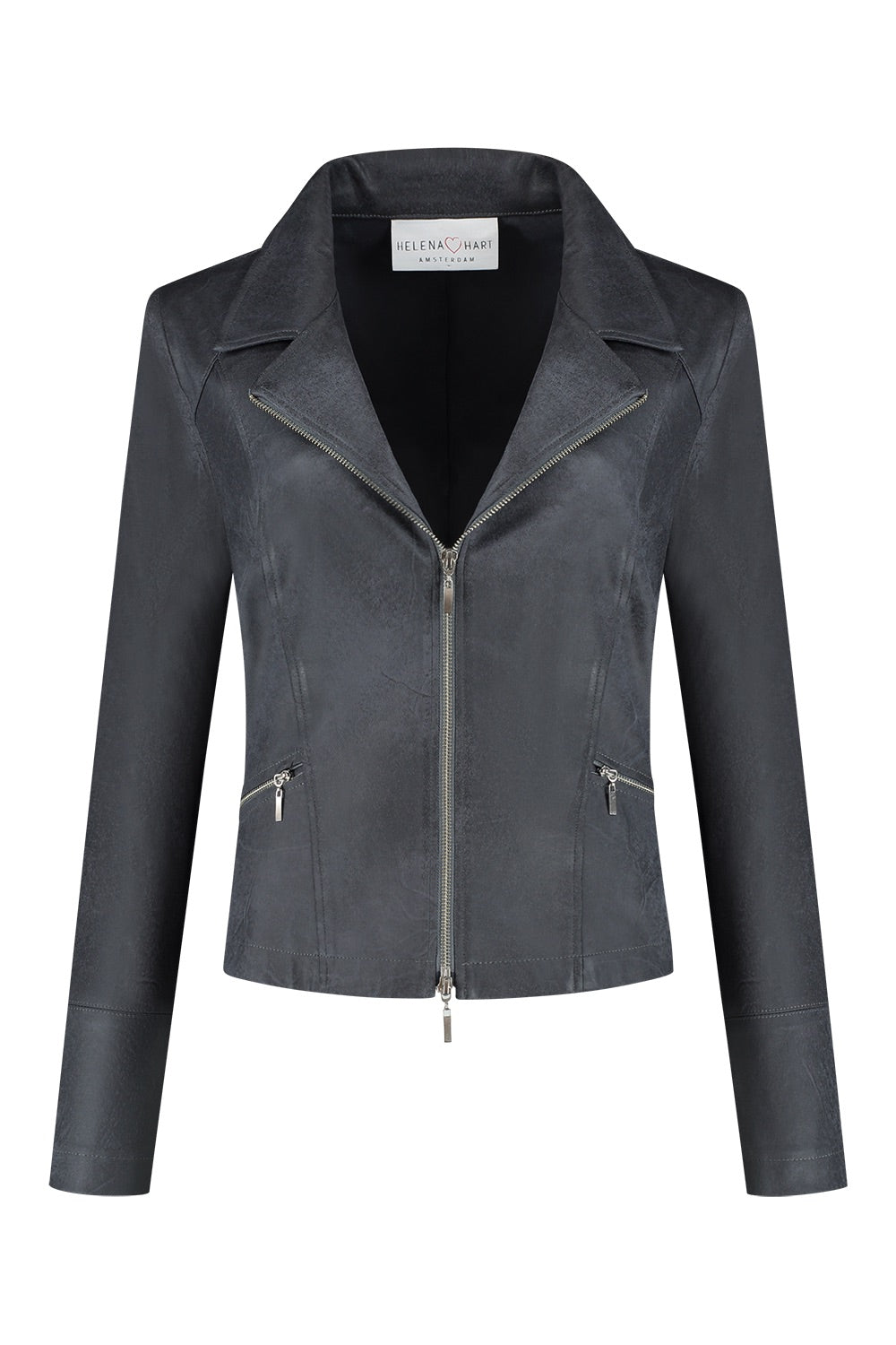 Zipper Biker Antraciet
