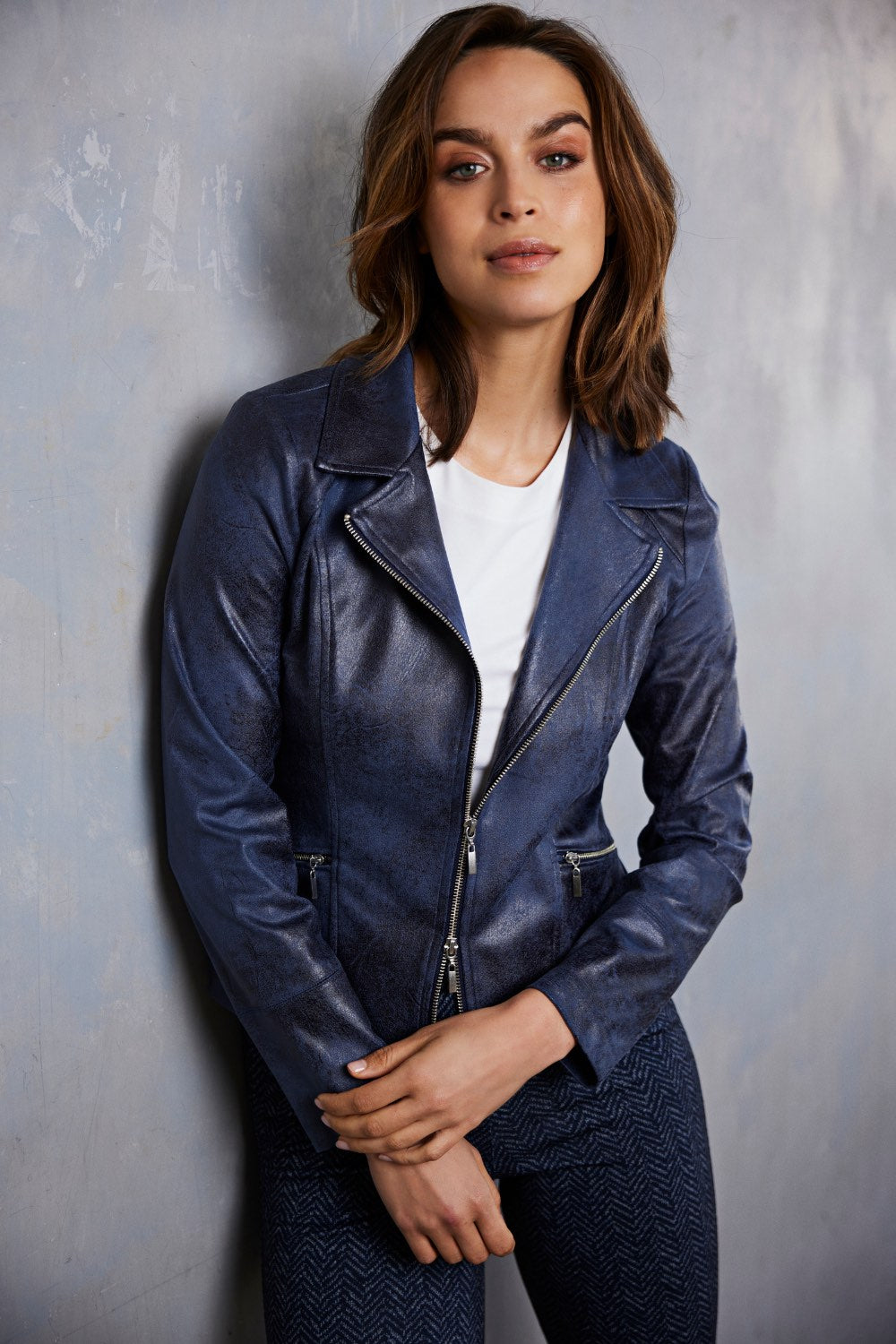 Zipper Biker Jeans