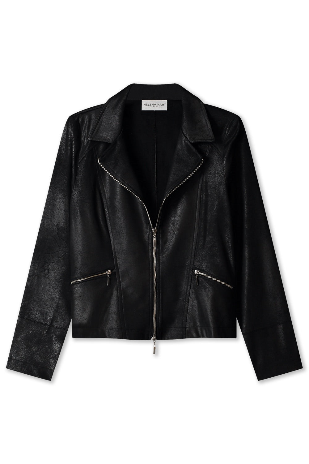 Zipper Biker Zwart