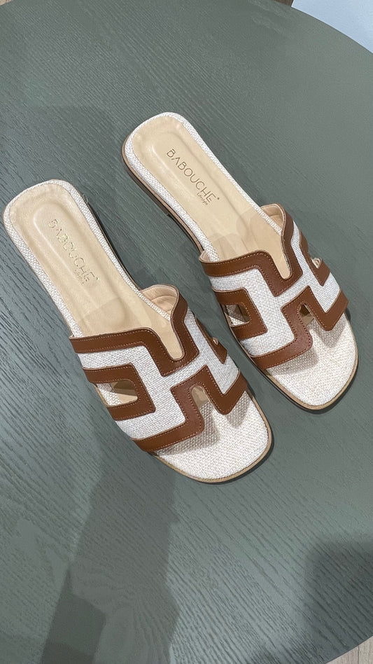 Sandaal Elly Cognac/Beige