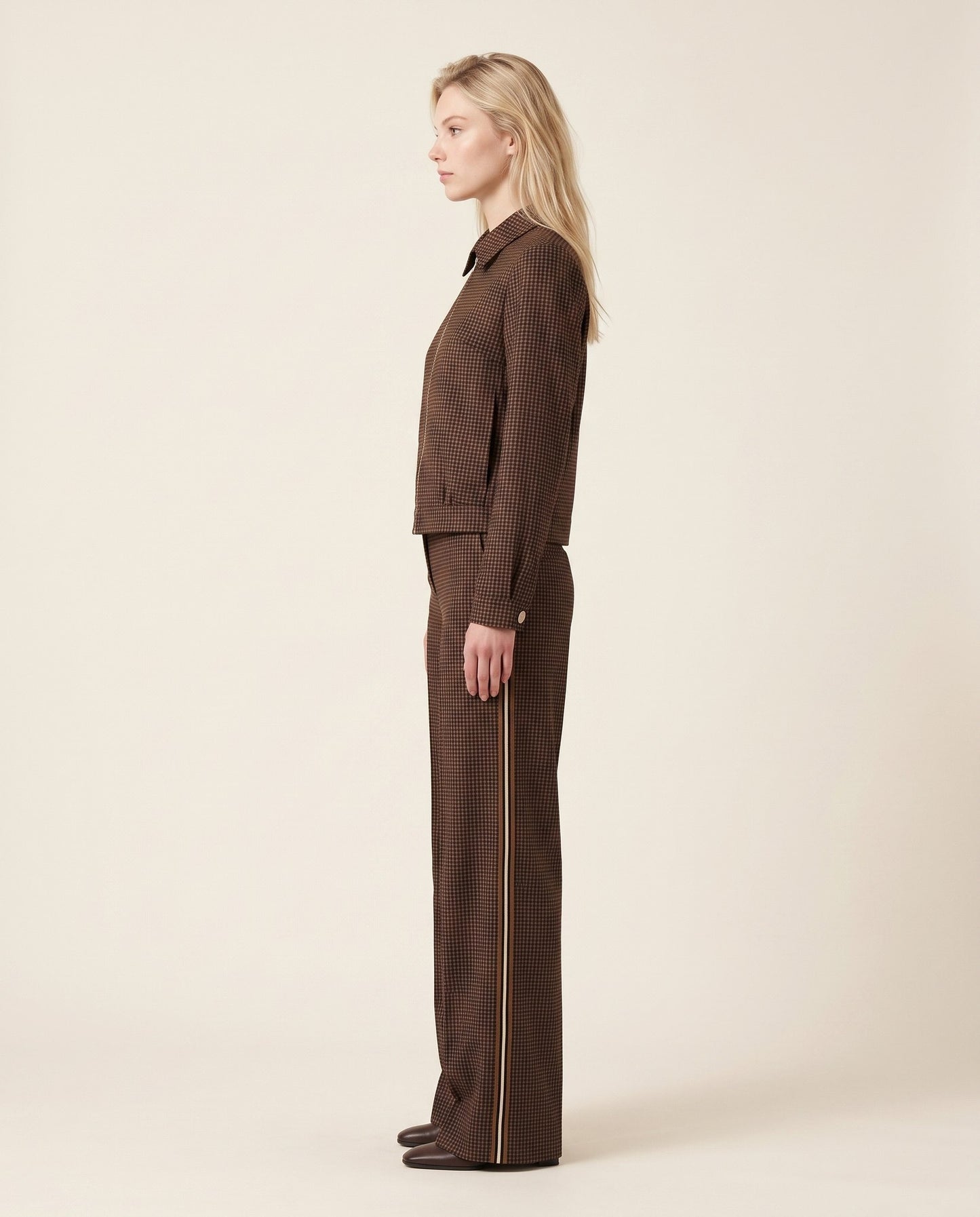 Broek Nova Lano Tape Matte Choco