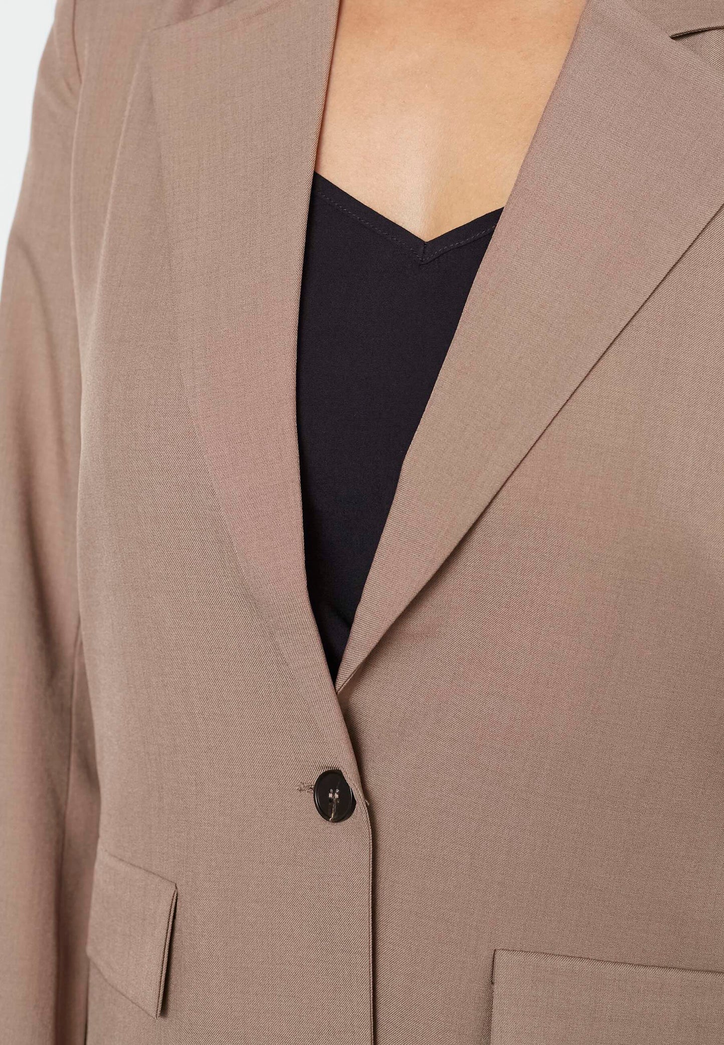 Blazer Viksa Midi 1knoop Zand