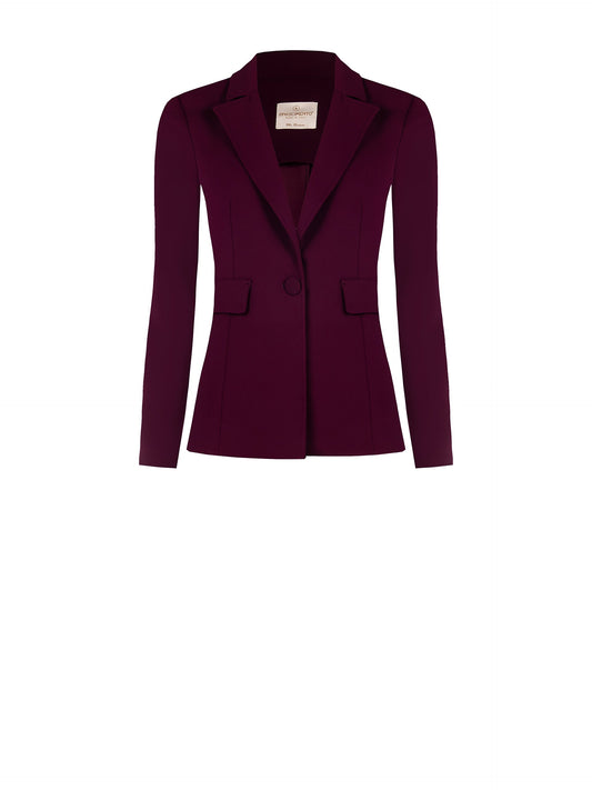 Blazer Gestoffeerde Knoop Bordeaux