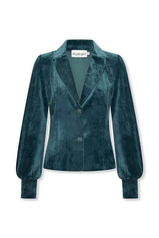 Blazer Lora Velour Petrol
