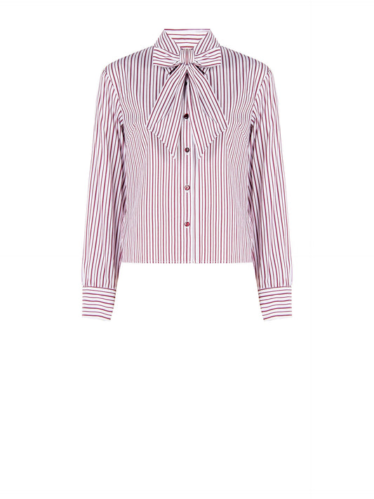 Blouse Cose Strik streep Bordeaux