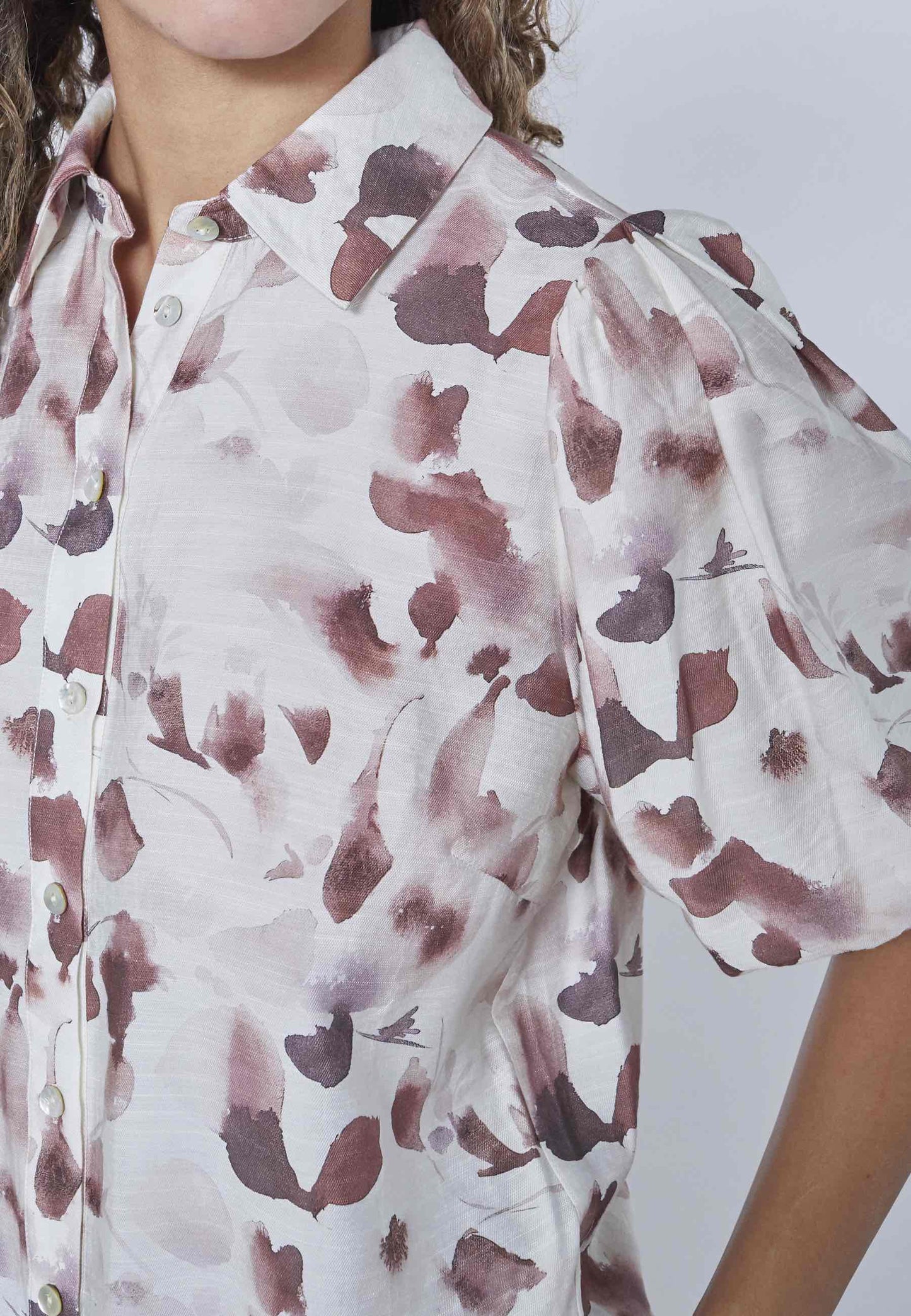Blouse Ella Pof KM Creme/Bordeaux