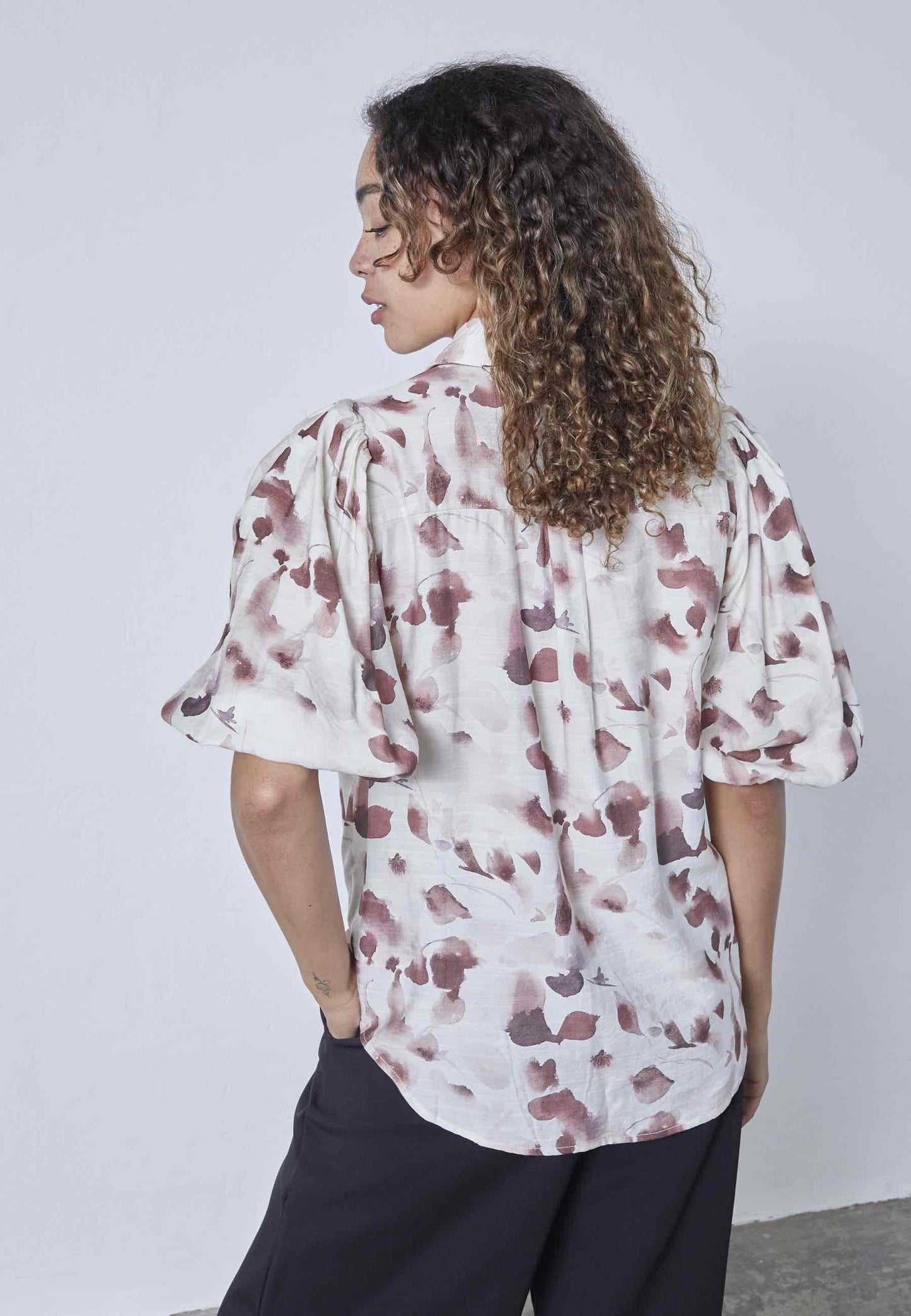 Blouse Ella Pof KM Creme/Bordeaux