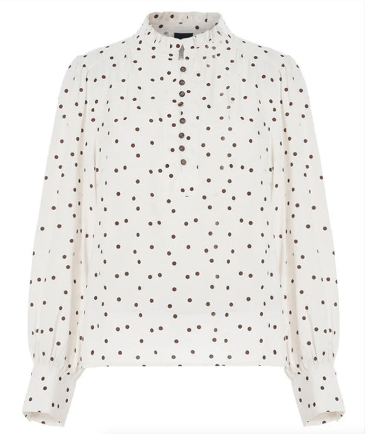 Blouse Flow Stip Ecru