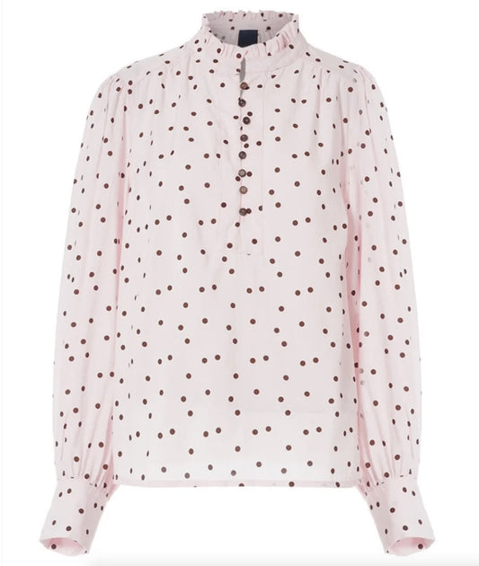 Blouse Flow Stip Roze