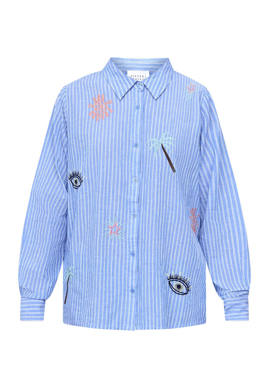 BlouseIbisaStreepBlauw_Wit__1