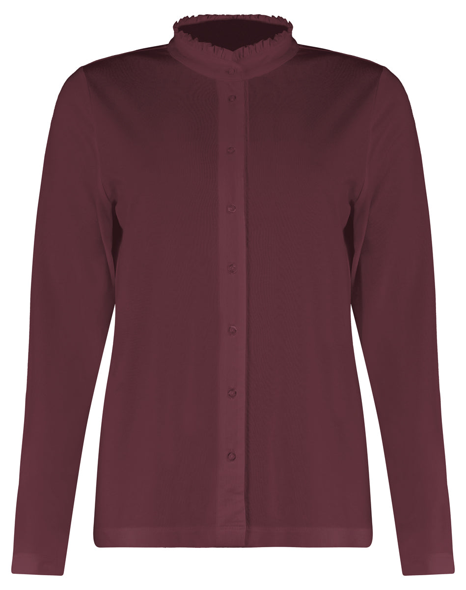 BlouseJerseyRucheKraagBordeauxRood__1