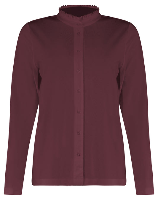 BlouseJerseyRucheKraagBordeauxRood__1