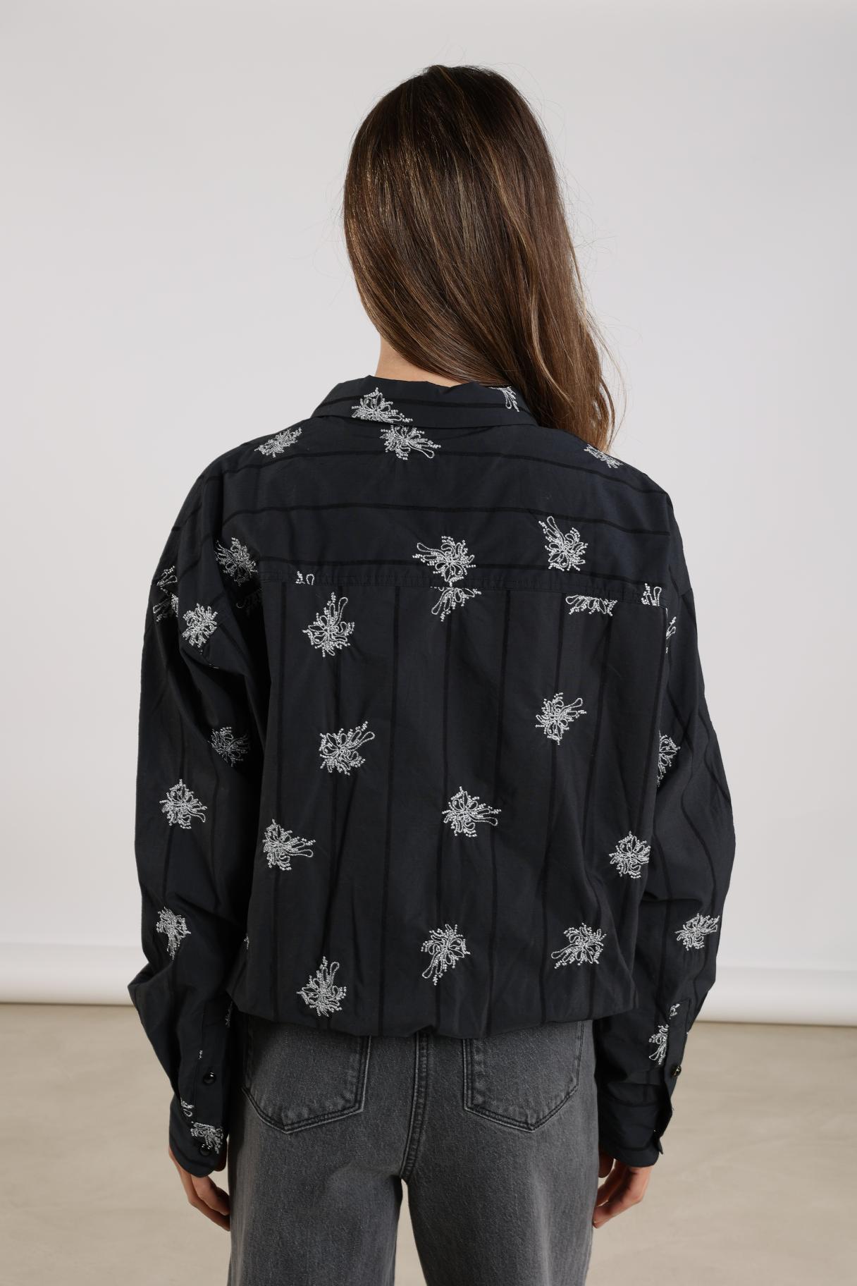 Blouse Lara Embroidery Zwart