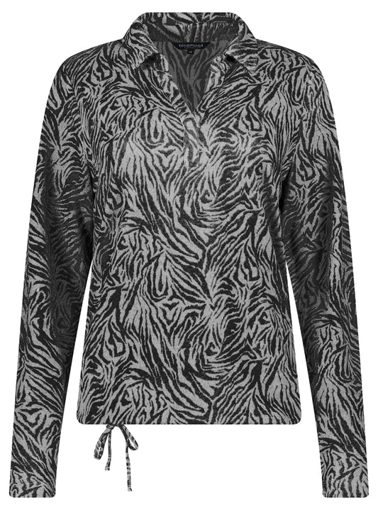 BlousePrintZebraKoortjeGrijs__1