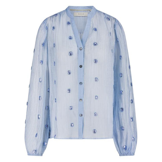 Blouse Rosan Embroidery Blauw
