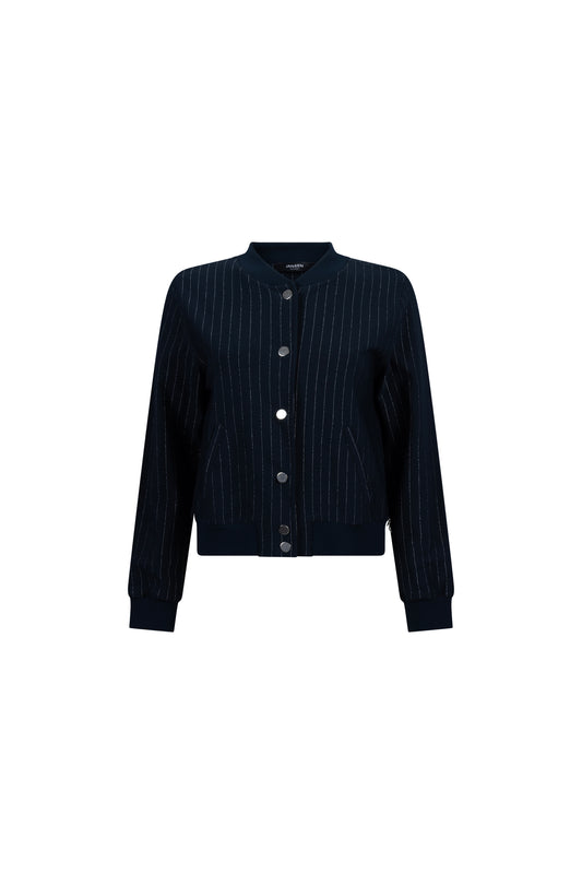 Bomber India Pinstripe Zilver Donkerblauw