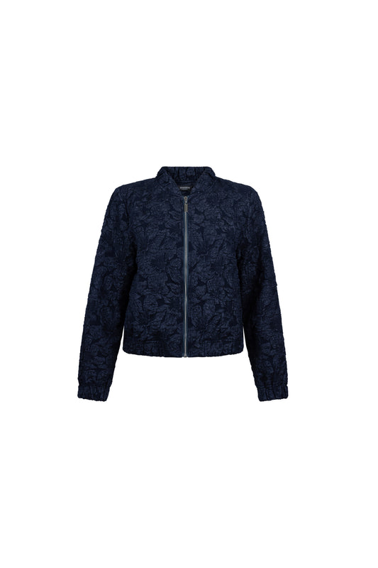 Bomber Josien Flower Donkerblauw